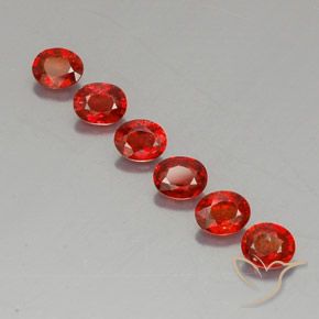 Pedras preciosas de safira laranja natural de 2,12 ct, corte oval, VVS-VS