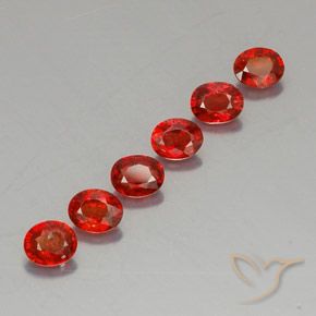 Pedras preciosas de safira laranja natural de 2,12 ct, corte oval, VVS-VS