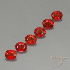 Pedras preciosas de Safira Vermelho brilhante natural de 2.02 ct, oval, VVS-VS
