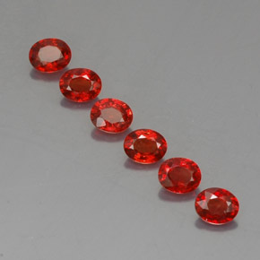 Pedras preciosas de safira laranja natural de 2,08 ct, corte oval, VVS-VS