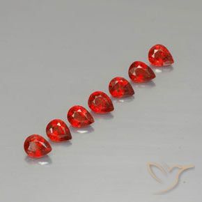 Pedras preciosas de safira laranja natural de 1,97 ct, formato de pêra, VVS-VS