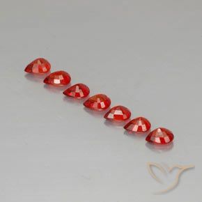 Pedras preciosas de safira laranja natural de 1,97 ct, formato de pêra, VVS-VS