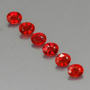 Pedras preciosas de safira laranja natural de  ct, corte oval, VVS-VS