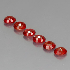 Pedras preciosas de safira laranja natural de  ct, corte oval, VVS-VS