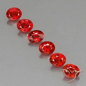 Pedras preciosas de Safira Vermelho brilhante natural de 2.20 ct, oval, VVS-VS