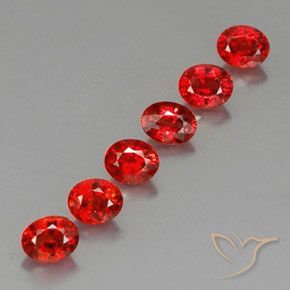 Pedras preciosas de Safira Vermelho brilhante natural de 2.20 ct, oval, VVS-VS