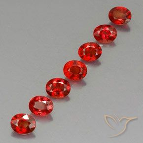 Pedras preciosas de Safira Vermelho brilhante natural de 2.60 ct, oval, VVS-VS