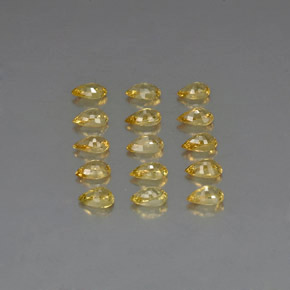 Pedras preciosas de safira ouro natural de  ct, formato de pêra, VVS-VS