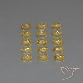 Pedras preciosas de safira amarelo natural de 4,27 ct, formato de pêra, VVS-VS