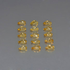 Pedras preciosas de safira amarelo natural de  ct, formato de pêra, VVS-VS