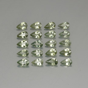 Pedras preciosas de safira verde natural de  ct, formato de pêra, VVS-VS