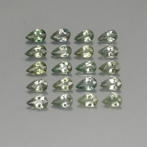 Pedras preciosas de safira verde natural de  ct, formato de pêra, VVS-VS