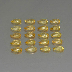 Pedras preciosas de safira ouro natural de  ct, formato de pêra, VVS-VS