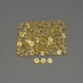 Pedras preciosas de safira amarelo natural de  ct, corte redondo, VVS-VS