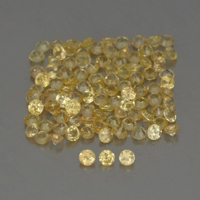Pedras preciosas de safira amarelo natural de  ct, corte redondo, VVS-VS