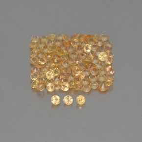 Pedras preciosas de safira amarelo natural de  ct, corte redondo, VVS-VS