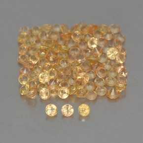 Pedras preciosas de safira amarelo natural de  ct, corte redondo, VVS-VS