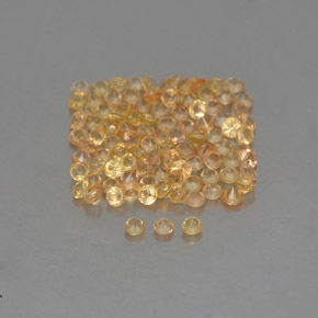 Pedras preciosas de safira amarelo natural de  ct, corte redondo, VVS-VS