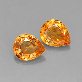 Pedras preciosas de safira laranja natural de  ct, formato de pêra, VS