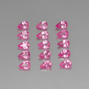Pedras preciosas de safira rosa natural de 4,04 ct, formato de pêra, VVS-VS