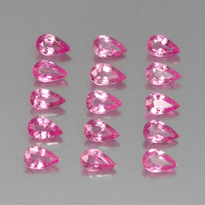 Pedras preciosas de safira rosa natural de 4,04 ct, formato de pêra, VVS-VS
