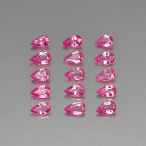 Pedras preciosas de safira rosa natural de  ct, formato de pêra, VVS-VS