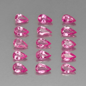 Pedras preciosas de safira rosa natural de  ct, formato de pêra, VVS-VS