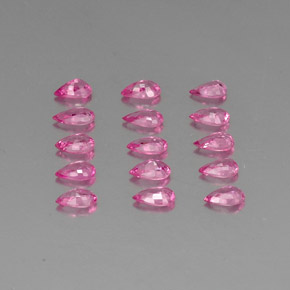 Pedras preciosas de safira rosa natural de  ct, formato de pêra, VVS-VS