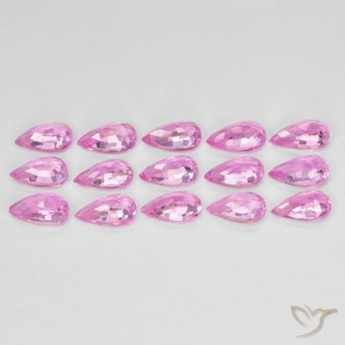 Pedras preciosas de Safira Roxo Real Rosa natural de 4.10 ct, Formato de pêra, VVS-VS
