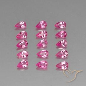 3.93ctw Natural Rosa médio-escuro Safira, Formato de pêra, VVS-VS