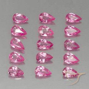 Pedras preciosas de Safira rosa médio natural de 3.62 ct, Formato de pêra, VVS-VS