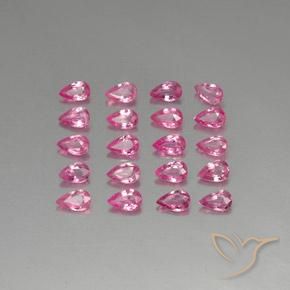 Pedras preciosas de Safira Magenta Profundo natural de 5.09 ct, Formato de pêra, VVS-VS