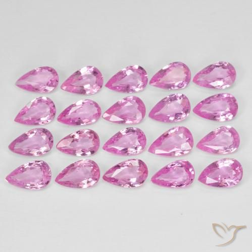 4.48ctw Natural Roxo Real Claro Rosa Safira, Formato de pêra, VVS-VS