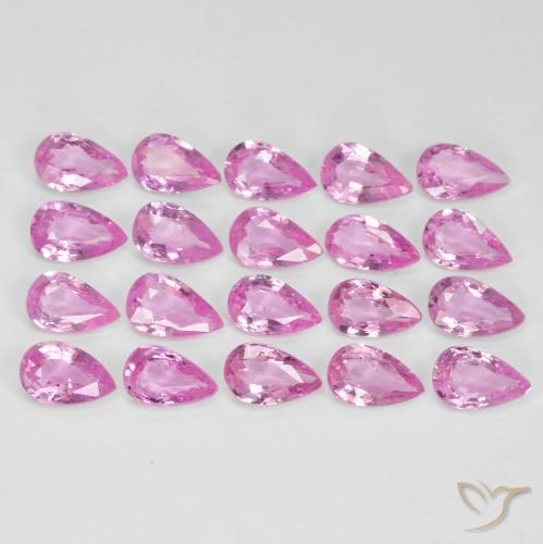 Pedras preciosas de Safira Roxo Real Claro Rosa natural de 4.48 ct, Formato de pêra, VVS-VS