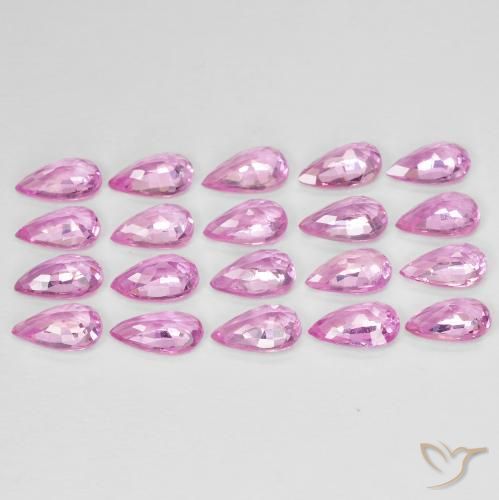 Pedras preciosas de Safira Roxo Real Claro Rosa natural de 4.48 ct, Formato de pêra, VVS-VS