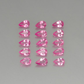 Pedras preciosas de safira rosa natural de  ct, formato de pêra, VVS-VS