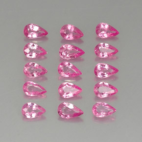 Pedras preciosas de safira rosa natural de  ct, formato de pêra, VVS-VS