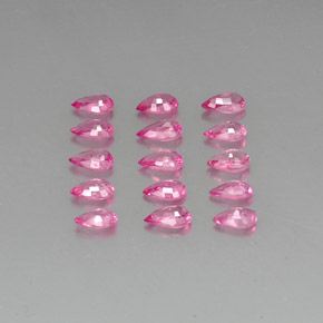 Pedras preciosas de safira rosa natural de  ct, formato de pêra, VVS-VS