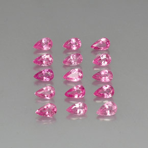 Pedras preciosas de safira rosa natural de 4,21 ct, formato de pêra, VVS-VS