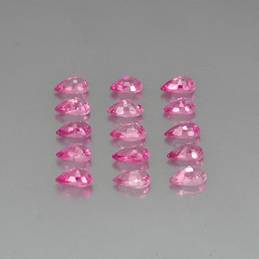 Pedras preciosas de safira rosa natural de 4,21 ct, formato de pêra, VVS-VS