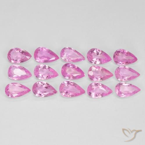 Pedras preciosas de Safira Magenta Profundo natural de 3.77 ct, Formato de pêra, VVS-VS