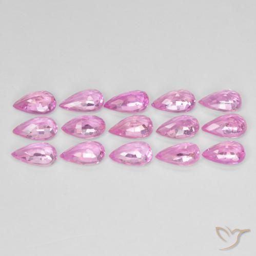 Pedras preciosas de Safira Magenta Profundo natural de 3.77 ct, Formato de pêra, VVS-VS