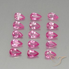 Pedras preciosas de safira rosa natural de 3,58 ct, formato de pêra, VVS-VS