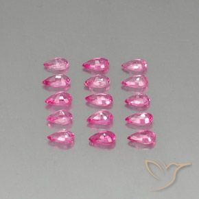 Pedras preciosas de safira rosa natural de 3,58 ct, formato de pêra, VVS-VS
