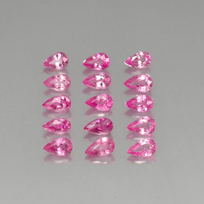 Pedras preciosas de safira rosa natural de  ct, formato de pêra, VVS-VS