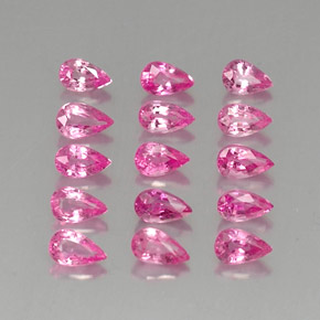 Pedras preciosas de safira rosa natural de  ct, formato de pêra, VVS-VS