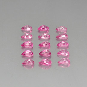 Pedras preciosas de safira rosa natural de  ct, formato de pêra, VVS-VS