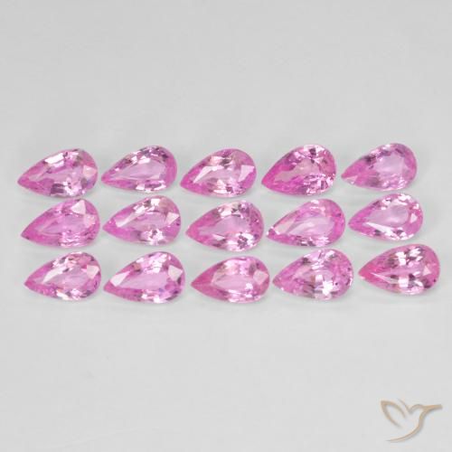 4.26ctw Natural rosa médio Safira, Formato de pêra, VVS-VS