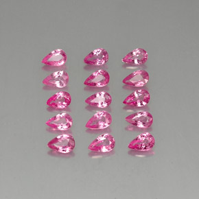 Pedras preciosas de safira rosa natural de  ct, formato de pêra, VVS-VS