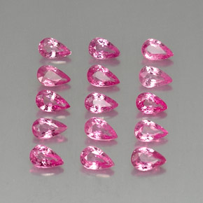 Pedras preciosas de safira rosa natural de  ct, formato de pêra, VVS-VS